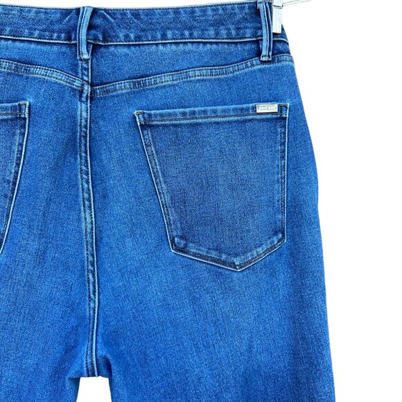 White House Black Market The Sculpt Straight Crop Distressed High Rise Jeans Siz - Picture 12 of 14